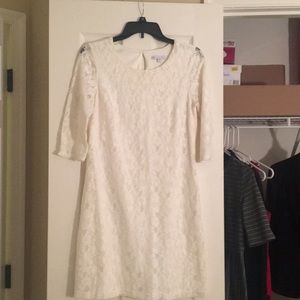 White lace sheath dress